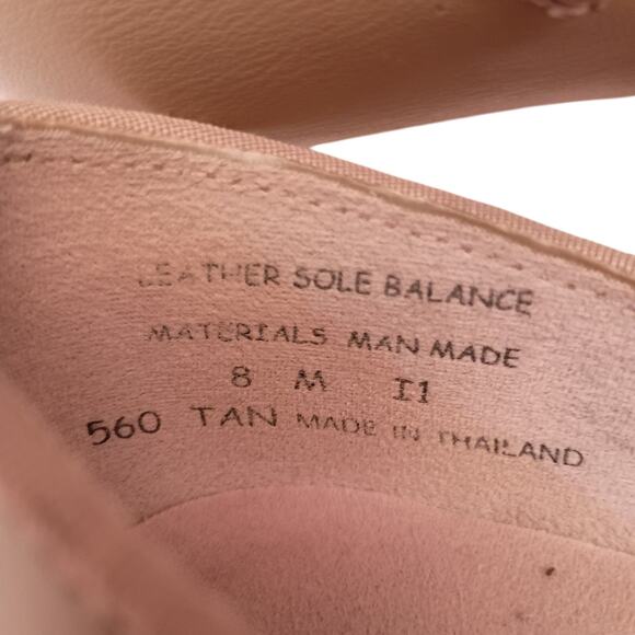 Capezio Women's Tap Dance Shoes, Kitten Heels, Leather, Tan Mary Janes Size 8 - Picture 4 of 8